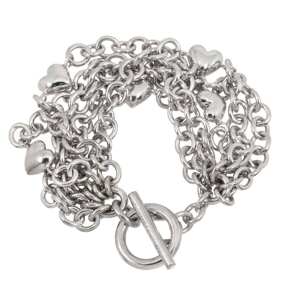 TIFFANY Silver Heart Charm Bracelet